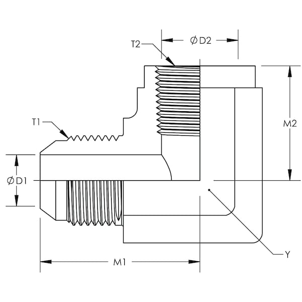 JIC To Female Pipe 90° Elbow Stainless Steel